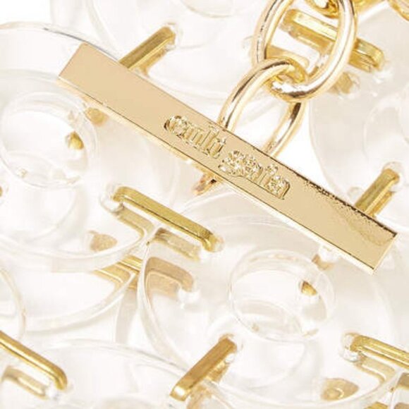 NEW Cult Gaia Jasmin Acrylic Shoulder Bag - Clear/Gold Tone - Picture 6 of 14